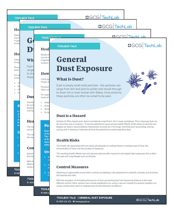 Dust Exposure Toolbox Talks to download